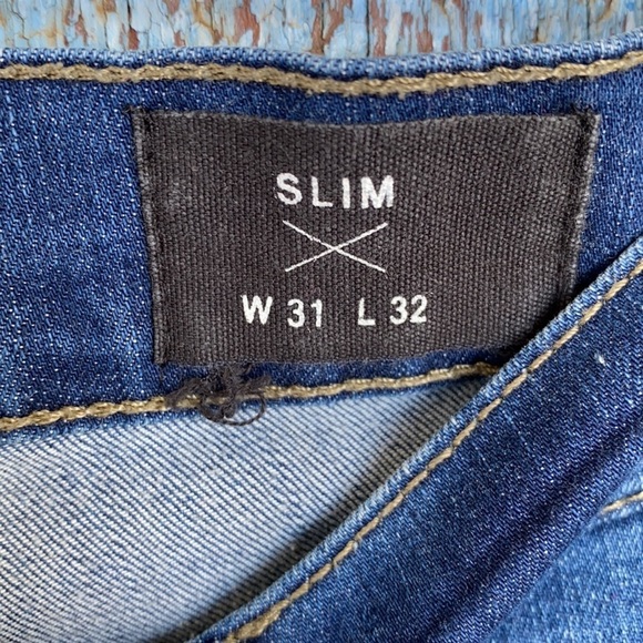 Ring Of Fire Mens Patch Slim Fit Jeans - Picture 7 of 12